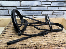 Load image into Gallery viewer, S/H English Cavesson Snaffle Bridle - Cob - Black