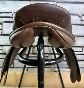 15” XW English Hoop Tree WH Pony  Show Saddle - Brown