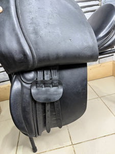 17 1/2” Wide-XW Jeffries Falcon English Event GP Saddle - Black