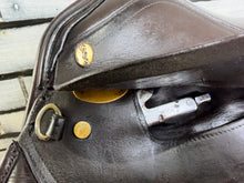 Load image into Gallery viewer, 17” Wide GFS English GP/Jump Saddle - Brown - Square Cantle