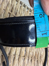 Load image into Gallery viewer, S/H Patent Padded Cavesson Noseband - Black - Cob