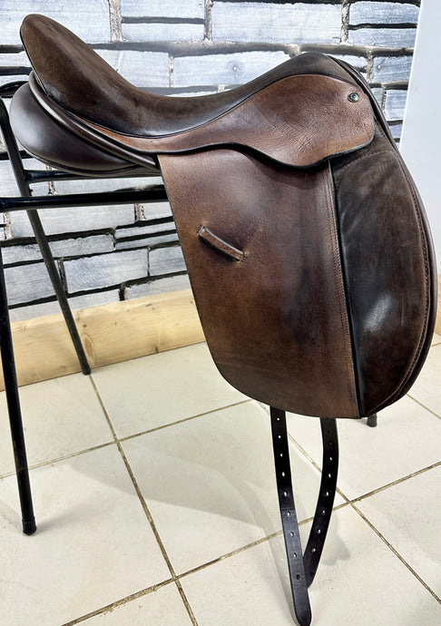 18” Wide Ideal Jessica Dressage Saddle - Brown
