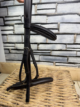 Load image into Gallery viewer, S/H Padded Headpiece Cavesson Snaffle Bridle -Full- Brown