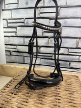 Load image into Gallery viewer, S/H English Cavesson Snaffle Bridle - Cob - Black