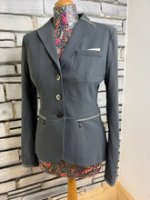 Load image into Gallery viewer, Samsheild Victorine Ladies Size 38 Competition Jacket - Anthracite Grey UK 10