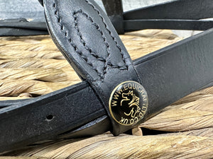 S/H Equicraft Wide Nose Hunter Bridle & Plaited Brow - Black - XF