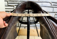 Load image into Gallery viewer, 17” Wide GFS English GP/Jump Saddle - Brown - Square Cantle