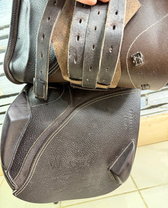 17” MW/Wide Whitaker Madrid Jump Saddle - Brown