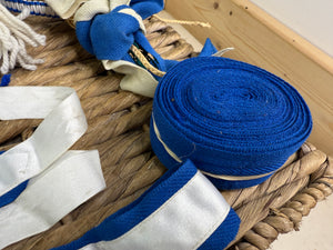 S/H Heavy Horse/Shire Ribbons, Flights & Decoration - Blue/White