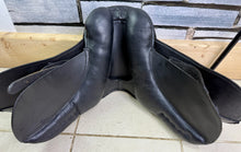 Load image into Gallery viewer, 12” XW Pony GP Saddle - Black Leather - Extra Wide - Shetland/Tiny Pony/Lead Rein