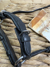 Load image into Gallery viewer, S/H Caldene Adjustable Padded Drop Noseband -Black- Pony