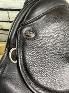 17 1/2” XW Silhouette Cob WH/VSD/GP Saddle - Black