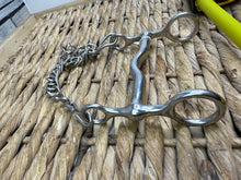 Load image into Gallery viewer, NEW 4 1/2” Ported Globe Pelham Bit With Curb Chain