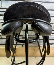 Load image into Gallery viewer, 17 1/2” Wide Ideal Suzannah Dressage Saddle - Black - Suede Seat &amp; Knees