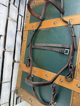 Load image into Gallery viewer, Rambo Micklem LH Bridle -Brown- Large Horse/Full - Padded Anatomic Headpiece