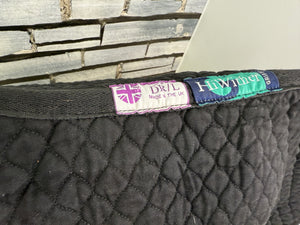 S/H 2 x Nuumed Cotton Dressage Saddlecloths - Black - L