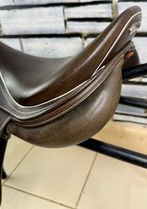 17” MW/Wide Whitaker Madrid Jump Saddle - Brown