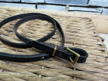 Load image into Gallery viewer, S/H 3/4” Leather In-hand Showing Lead - Black/Brass Buckle