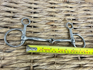 S/H 6” Single Jointed Hanging Snaffle/Baucher Bit