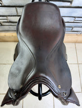 Load image into Gallery viewer, 17” Wide GFS English GP/Jump Saddle - Brown - Square Cantle