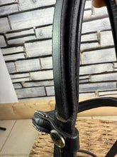 Load image into Gallery viewer, S/H Schockemohle Crystal Piping Dressage Bridle -Black- Cob