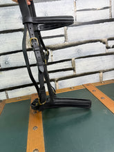 Load image into Gallery viewer, Kate Negus Snaffle Bridle - Black/Brass -Cob Size- English Leather - Padded Nose