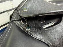 Load image into Gallery viewer, 15” - 15 1/2” MW Whitaker Junior Pro Jump Saddle - Black - Full Leather - Heat Adjustable