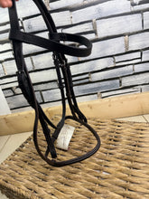 Load image into Gallery viewer, S/H Snaffle Cavesson Bridle - Brown - Pony