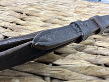 Load image into Gallery viewer, S/H English Leather Running Martingale - Brown/Silver - Cob