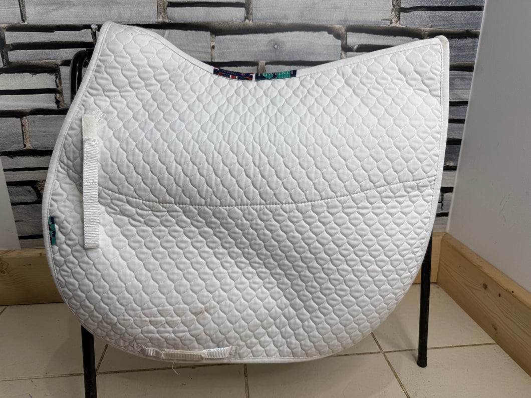 S/H Nuumed Half Wool Lined GP Saddlecloth - White - L
