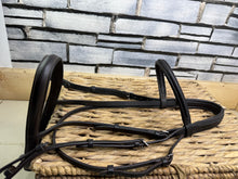 Load image into Gallery viewer, S/H Padded Headpiece Cavesson Snaffle Bridle -Full- Brown