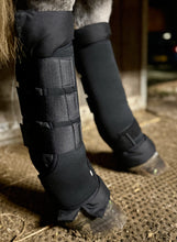 Load image into Gallery viewer, Padded Stable Support Wraps with Removable Liner Cob &amp; Full Size - Black