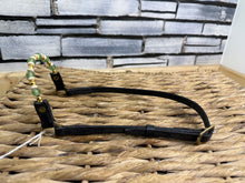 Load image into Gallery viewer, Miniture/Arab In Hand Rolled Leather Show Halter/Bridle- Green Sea Beads