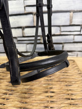 Load image into Gallery viewer, S/H Bling Flash Snaffle Bridle - Cob - Black