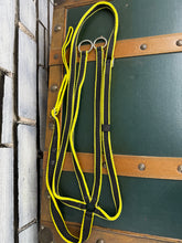 Load image into Gallery viewer, Libbys Complete Bridle &amp; Martingale - Yellow/Black - XF - Soft Web Flash