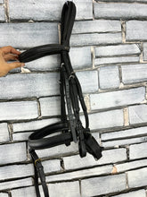 Load image into Gallery viewer, S/H Heritage Padded Comfort Flash Bridle - Black - Full