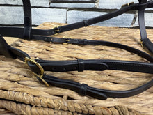 Load image into Gallery viewer, S/H In hand Flat Hunter Showing Bridle -Black/Brass- Full