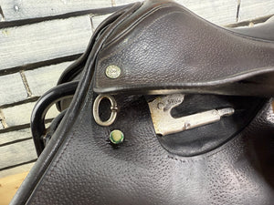 16 1/2” Medium Nelson Pessoa Jump Saddle - Black