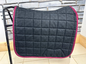 S/H Lemiex Carbon Mesh Dressage Saddle Pad - Large - Mulberry