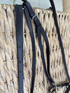 S/H English Hunting Breastplate & Running Attachment -Brown- Full