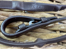 Load image into Gallery viewer, Mega Grip Flexi Reins - Rubber Blocks - Brown/Black