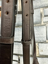 Load image into Gallery viewer, S/H English Chunky Cavesson Snaffle Bridle - Brown - Full