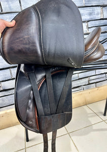 16 1/2” XW/Changeable Gullet Colliegate Convertible Dressage Saddle - Brown