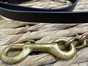 S/H English In-hand Showing Lead - Brown with Brass Chain