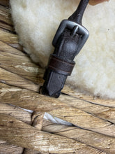 Load image into Gallery viewer, Rolled English Leather Lip Strap - Havana/Black - Standard or Large