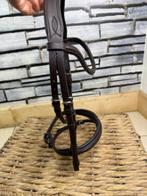 Load image into Gallery viewer, S/H Colliegate Padded Flash Bridle &amp; Flexi Reins - Brown - Cob