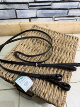 Load image into Gallery viewer, S/H IV Horse 5/8” Leather Split Pelham Reins -Brown- Full