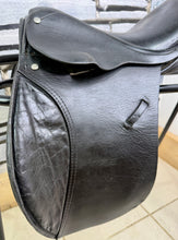 Load image into Gallery viewer, 12 1/2” Wide English Tiny Pony GP Saddle - Black - Child’s First Saddle