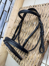 Load image into Gallery viewer, S/H Flash Snaffle Bridle -Black- Small Pony
