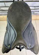 Load image into Gallery viewer, 16 1/2” Wide Eclipse Suede &amp; Synthetic GP Saddle - Black